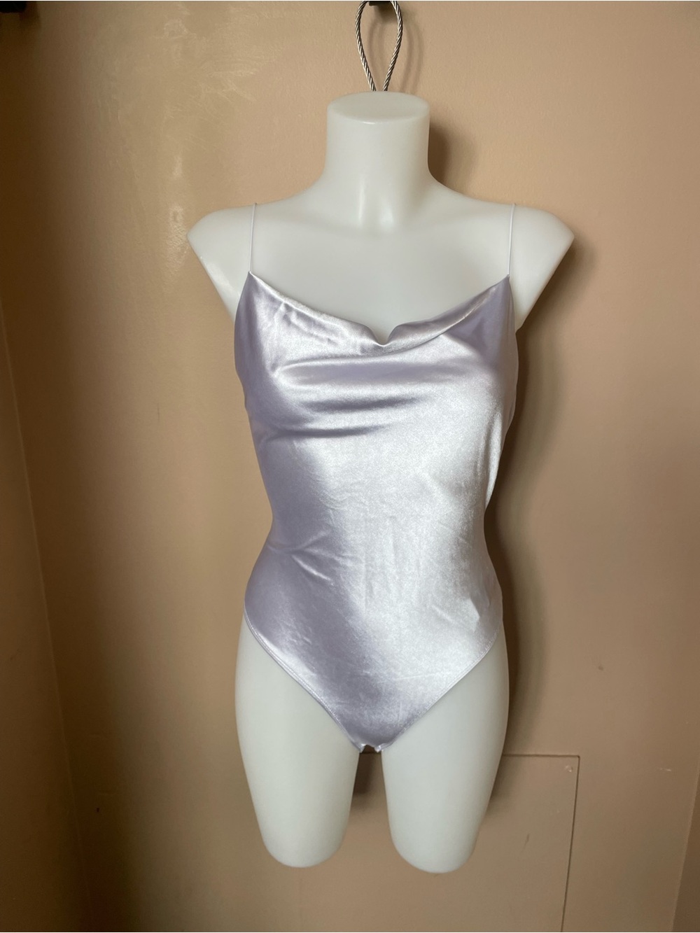 Forever 21 Satin Cowl Neck Bodysuit